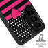Polka Dots and Stripes Heart in Pink Galaxy S25 Kickstand Case